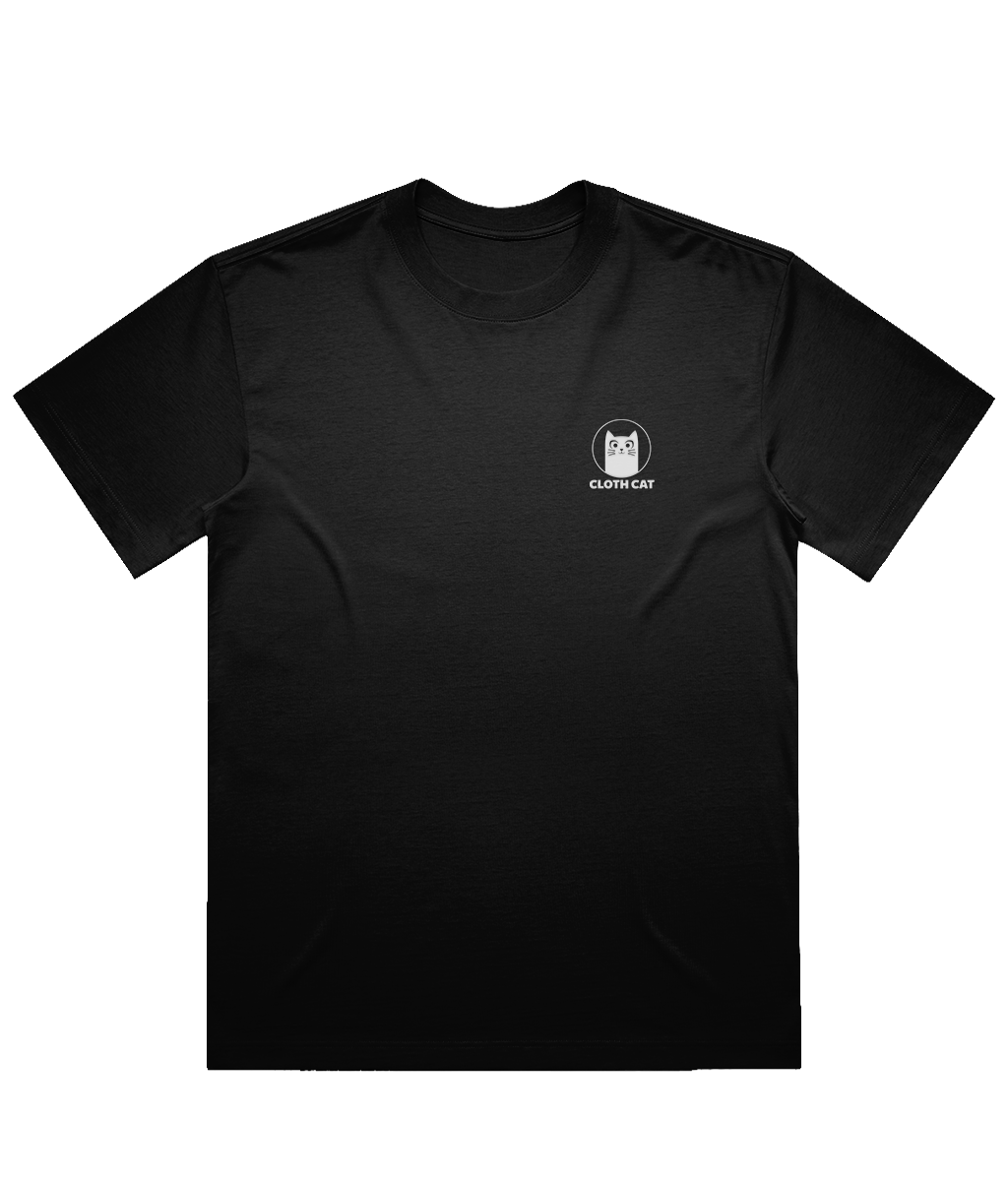 Cloth Cat Boxy Unisex T-Shirt (Front)